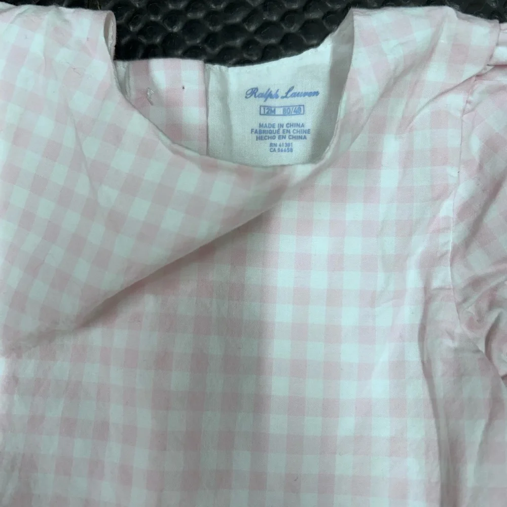Ralph Lauren Pink Gingham Dress 12M